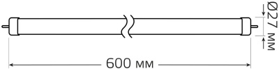Лампа светодиодная Gauss Elementary 93032 12Вт цок.:G13 трубка 180B св.свеч.бел.хол. (упак.:1шт)