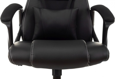 Кресло игровое Zombie Arena черный ткань/эко.кожа крестов. пластик