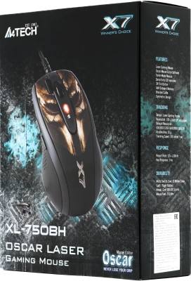 Мышь A4Tech XL-750BH рисунок лазерная 3600dpi USB 6but