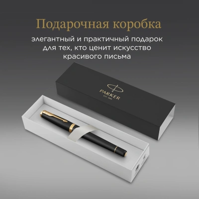 Ручка перьев. Parker Urban Core F309 (1931593) Muted Black GT F сталь нержавеющая подар.кор.
