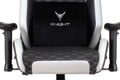 Кресло игровое Knight Neon черный/серебряный соты экокожа с подголов. крестов. металл