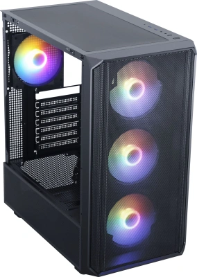 Корпус Accord 3602 черный без БП ATX 4x120mm 6x140mm 3x200mm 2xUSB3.0 audio bott PSU