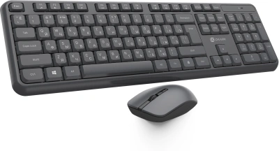 Клавиатура + мышь Оклик S277W клав:серый мышь:серый USB беспроводная Multimedia (2066173)