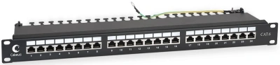 Патч-панель Cabeus PL-24-CAT.6-SH-DUAL 19" 1U 24xRJ45 кат.6 FTP