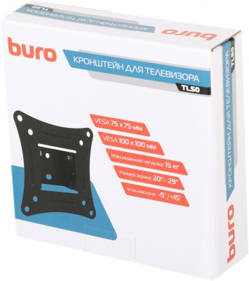 Кронштейн для телевизора Buro TLS0 черный 20"-29" макс.15кг настенный наклон