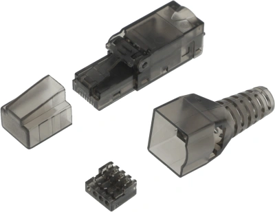 Коннектор Suprlan (10-0239-1) UTP кат.6A RJ45 с защитным колпачком прозрачный