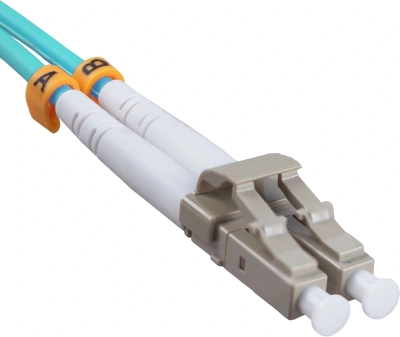 Патч-корд Cabeus FOP-50-LC-SC-10M 2x50/125 OM3 LC дуплекс UPC-SC дуплекс UPC 10м LSZH бирюзовый