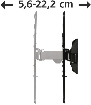 Кронштейн для телевизора Hama 00220823 черный 32"-65" макс.20кг настенный поворот и наклон