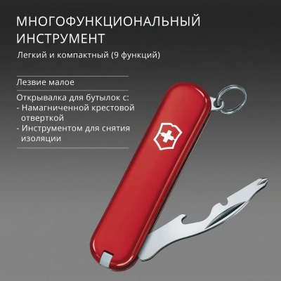 Нож перочинный Victorinox Rally (0.6163) 58мм 9функц. красный карт.коробка