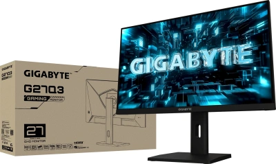 Монитор Gigabyte 27" G27Q3 черный IPS LED 16:9 HDMI полуматовая HAS Piv 1300:1 350cd 178гр/178гр 2560x1440 320Hz FreeSync Premium DP 2K USB 6.88кг