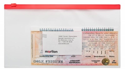 Папка на молнии Бюрократ -BPM6ABLUE A6 150x265мм полипропилен 0.15мм карм.для визит. цвет молнии синий