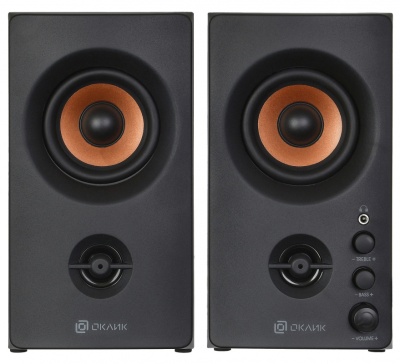 Колонки Оклик OK-164 2.0 черный 30Вт