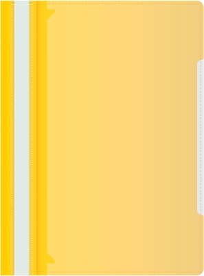 Папка-скоросшиватель Бюрократ -PS-K20YEL A4 прозрач.верх.лист карм.на лиц.стор. пластик желтый 0.12/0.16