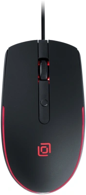 Мышь Оклик 100M черный оптическая 1600dpi USB для ноутбука 4but (1909417)