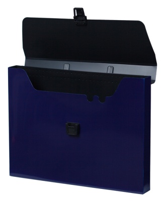 Портфель Бюрократ ДеЛюкс DLPP01BBERRY 1 отдел. A4 пластик 0.7мм черничный