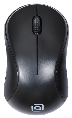 Мышь Оклик 605SW черный оптическая 1200dpi беспров. USB для ноутбука 3but (384108)