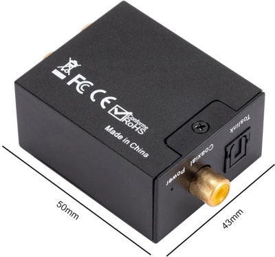 Переходник аудио Premier 5-987 TOS (f)/2хRCA (f) черный