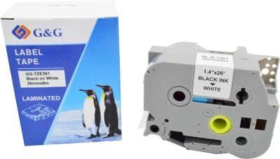 Картридж ленточный G&G GG-TZE261 черный на белом 36x8 для Brother PT- P900W, P950W, 9700PC