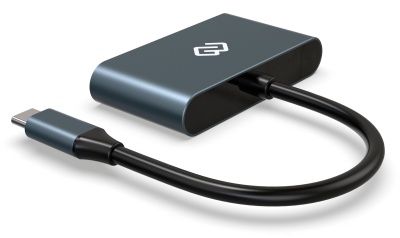 Устройство чтения карт памяти USB Type-C Digma CR-CA2512-G серый