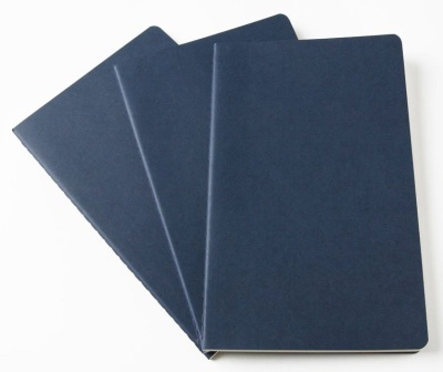 Блокнот Moleskine CAHIER JOURNAL QP317 Large 130х210мм обложка картон 80стр. клетка черный (3шт)