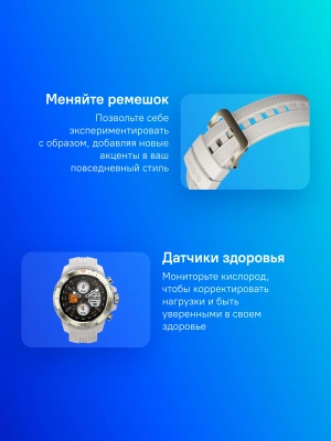 Смарт-часы Mibro GS Explorer Desert White 1.32" AMOLED корп.белый рем.белый разм.брасл.:265мм (XPAW017DW)