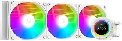 Система водяного охлаждения ID-Cooling SL360 XE ARGB Soc-AM5/AM4/1200/1700/1851 белый 4-pin 14-30dB Al+Cu LCD 350W Ret (SL360 XE WHITE)
