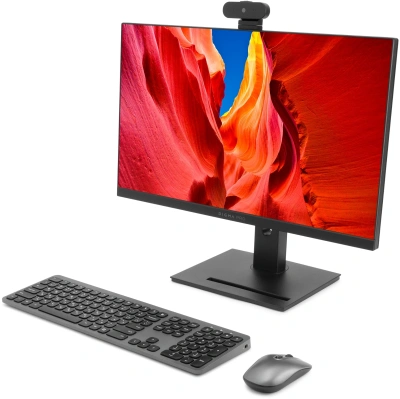 Моноблок Digma Pro Vision 23.8" Full HD Ryzen 3 5425U (2.7) 8Gb SSD256Gb RGr CR Windows 11 Pro Eth WiFi BT 90W клавиатура мышь Cam черный 1920x1080