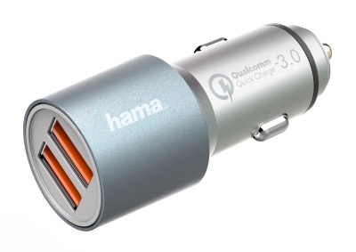Автомобильное зар./устр. Hama H-173654 6A QC универсальное серебристый (00173654)