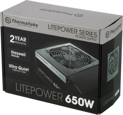 Блок питания Thermaltake ATX 650W Litepower (20+4pin) APFC 120mm fan 5xSATA RTL