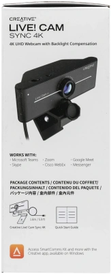 Камера Web Creative Live! Cam 4K VF0990 черный 8Mpix (3840x2160) USB2.0 с микрофоном (73VF099000000)