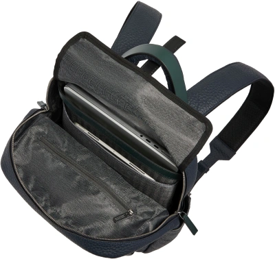 Рюкзак Piquadro Materia CA7262W151/BLUVE синий/зеленый натур.кожа