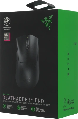 Мышь Razer DeathAdder V3 Pro черный оптическая 30000dpi беспров. USB-C 5but (RZ01-04630100-R3A1)