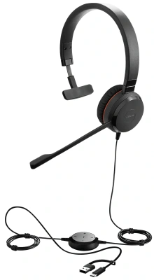 Наушники с микрофоном Jabra Evolve 30 II черный накладные USB оголовье (5393-823-369)