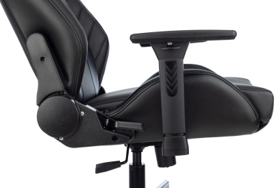 Кресло игровое Knight Thunder 5X черный экокожа с подголов. крестов. металл