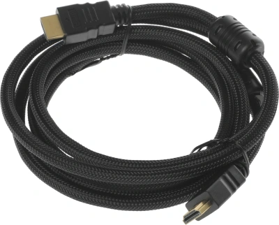 Кабель аудио-видео Buro HDMI (m)/HDMI (m) 2м. феррит.кольца позолоч.конт. черный (HDMI-V1.4-2MC)