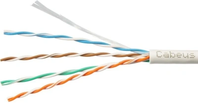 Кабель информационный Cabeus UTP-4P-CAT.5E-SOLID-GY-100 кат.5E U/UTP 4 пары PVC внутренний 100м серый