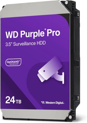Жесткий диск WD SATA-III 24TB WD241PURP Surveillance Purple Pro (7200rpm) 512Mb 3.5"