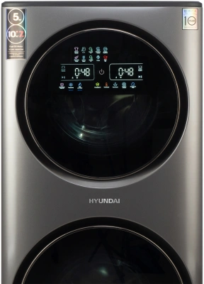Стиральная машина Hyundai Proxima WMD9424 класс: A+++ загр.фронтальная макс.:15кг (с сушкой) темно-серебристый
