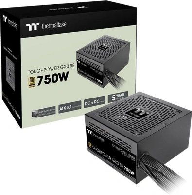 Блок питания Thermaltake ATX 750W Toughpower GX3 SE Gen.5 80+ gold (20+4pin) APFC 120mm fan 3xSATA RTL