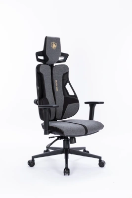Кресло Cactus CS-CHR-DUO-GYBK серый/черный с подголов. крестов. сталь пластик черный