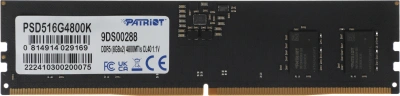 Память DDR5 2x8GB 4800MHz Patriot PSD516G4800K Signature RTL Gaming PC5-38400 CL40 DIMM UDIMM 288-pin 1.1В Ret