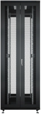 Шкаф серверный Cabeus (ND-05C-42U80/120-BK) напольный 42U 800x1200мм пер.дв.перфор.2ств. задн.дв.перфор.2-хст. 800кг черный 1102мм 131кг 220град. 2055мм IP20 сталь