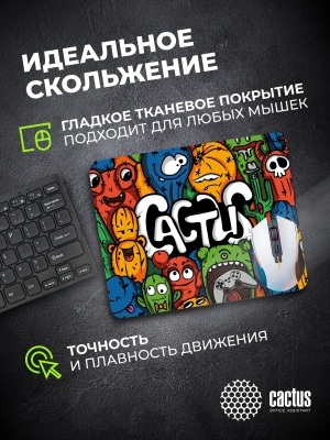 Коврик для мыши Cactus Colorful Cacti 300x250x3мм (CS-MPC-D03M)