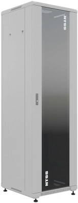 Шкаф коммутационный NTSS Премиум (NTSS-R18U6060GS) напольный 18U 600x600мм пер.дв.стекл металл 900кг серый 510мм 903мм IP20