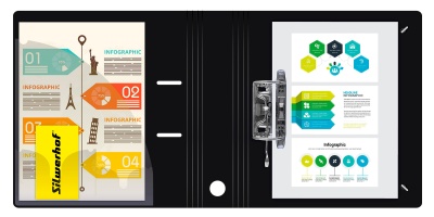 Папка-регистратор Silwerhof 355050 A4 70мм полифом черный