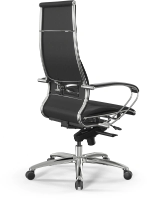 Кресло Метта Samurai Lux черный сиденье черный экокожа с подголов. крестов. алюминий хром