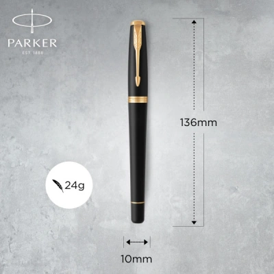 Ручка перьев. Parker Urban Core F309 (1931593) Muted Black GT F сталь нержавеющая подар.кор.