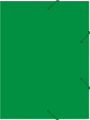 Папка-короб на резинке Бюрократ -BA40/07GRN пластик 0.7мм корешок 40мм A4 зеленый