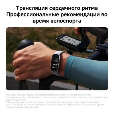 Фитнес-трекер Xiaomi Smart Band 10 AMOLED корп.:белый рем.:белый (BHR07Y5GL)