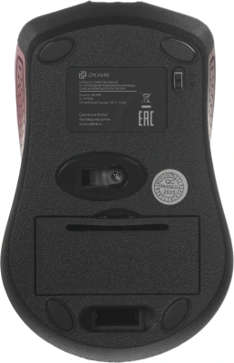Мышь Оклик 485MW черный/красный оптическая 1600dpi беспров. USB для ноутбука 3but (997828)